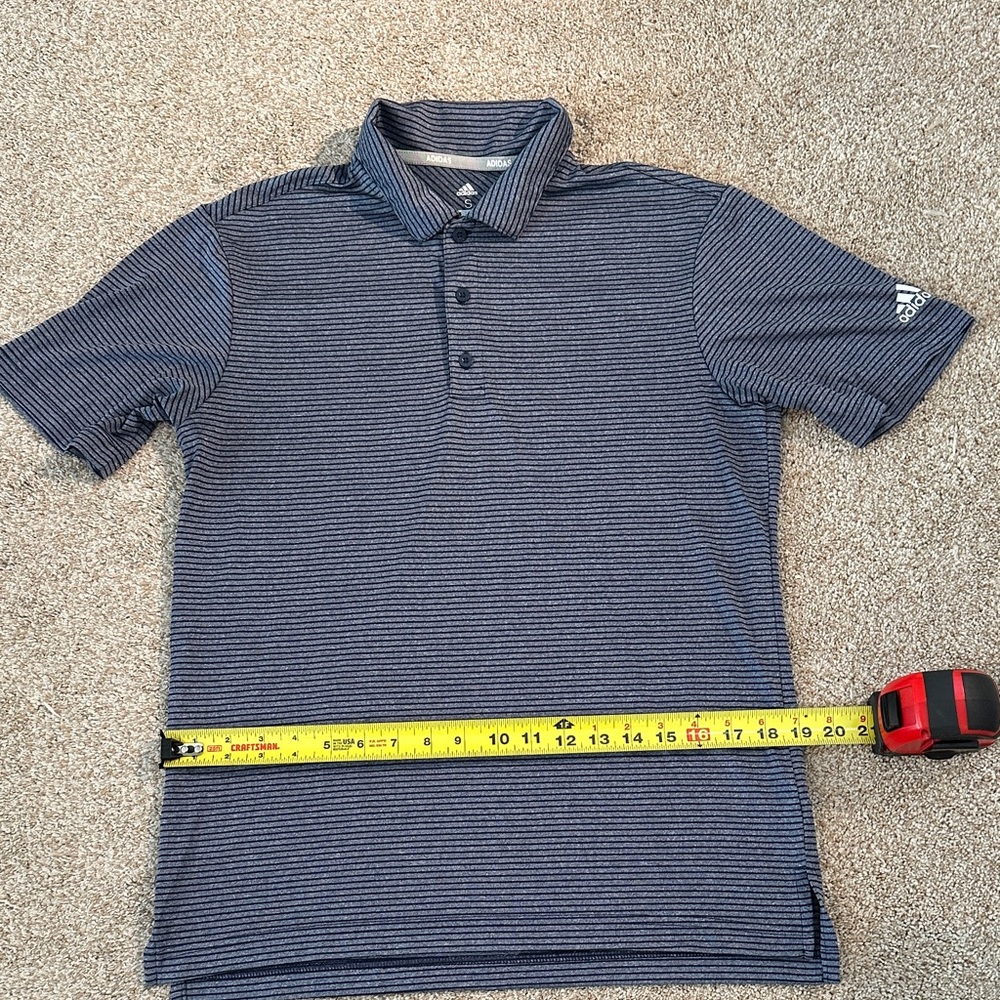 Adidas Men's Navy and White Golf Polo Shirt